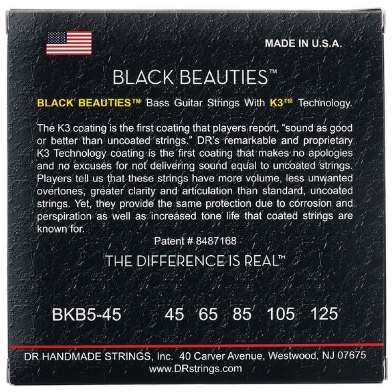 corzi chitara bas electric dr strings black beauties bkb5 45