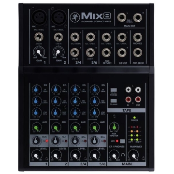 mixer audio cu 8 canale mackie mix8