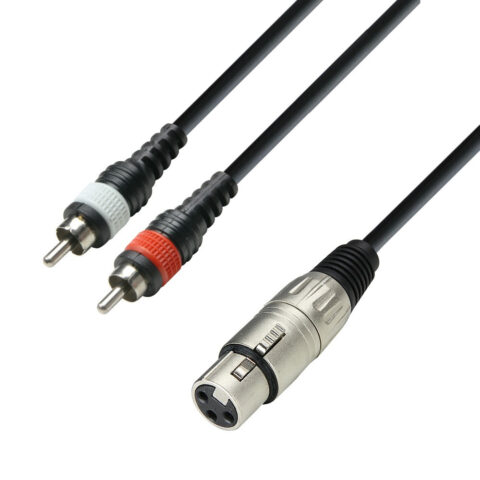cablu xlr la 2 rca tata 6m adam hall cables 3 star yfcc 0600