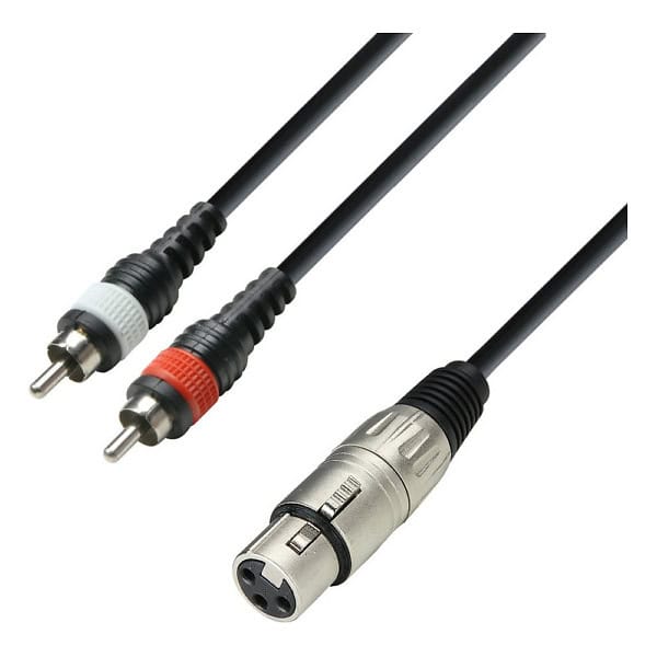 Cablu XLR mama 2 RCA 1m Adam Hall Cables 3 STAR YFCC 0100