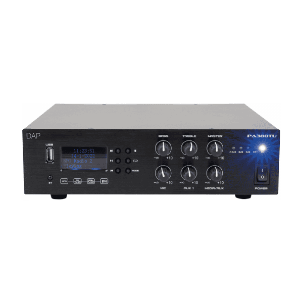 DAP PA380TU, Amplificator 100V 80W, FM, Bluetooth, USB