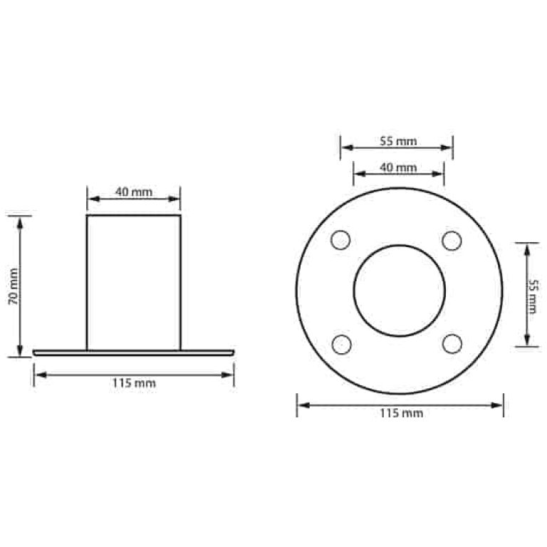 flansa boxa plastic