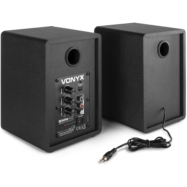 monitoare studio active vonyx smn40b, 50w rms
