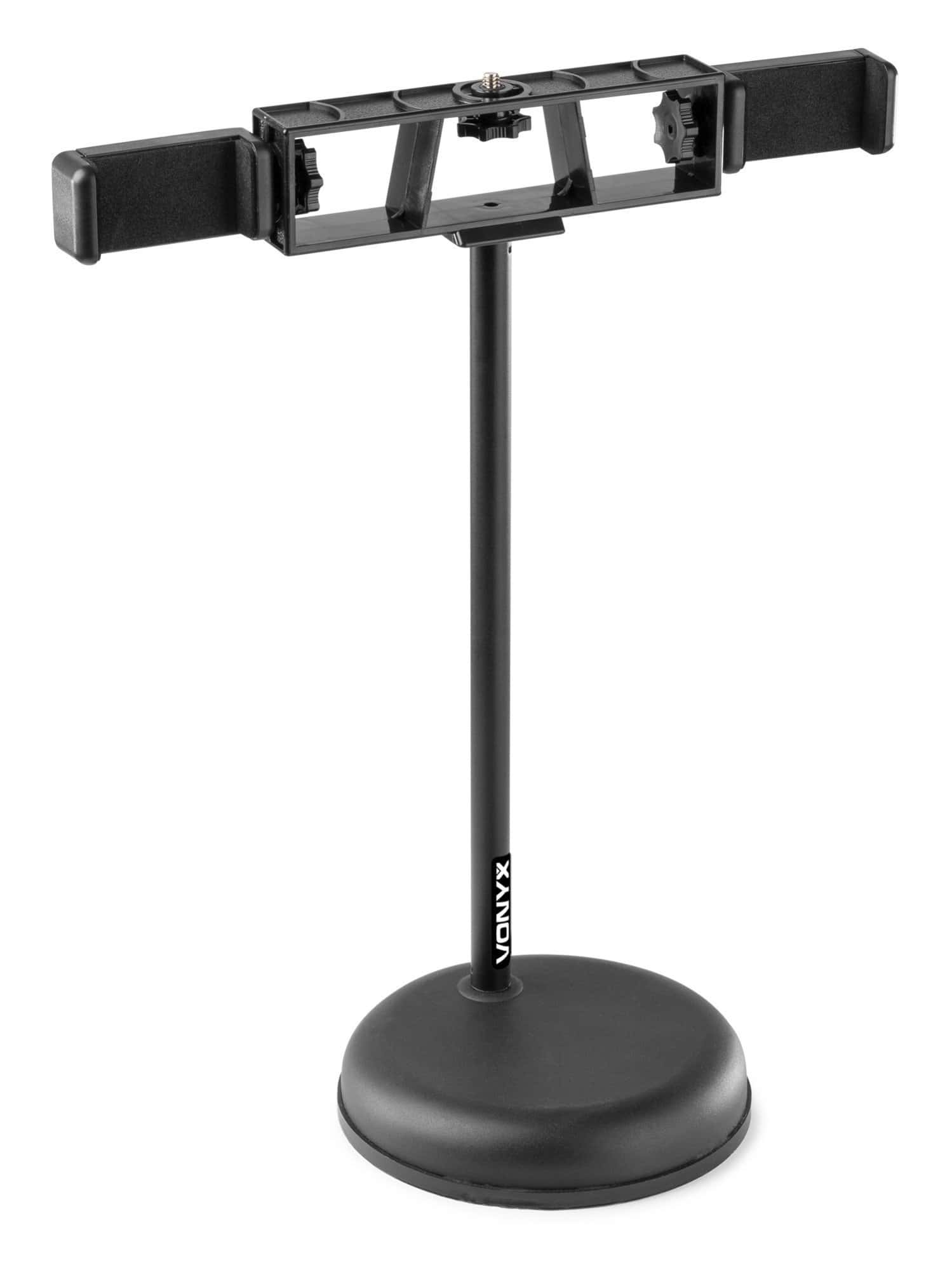stativ birou cu inel led, suporti telefoane si microfon vonyx rl20