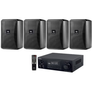 sistem sonorizare exterior jbl control 23 1l, 4 boxe negre, bluetooth, usb, fm