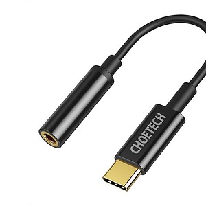 Adaptor USB-C la Jack 3.5mm mama Choetech AUX003 negru
