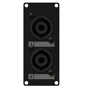 Panou 2 Conectori Speakon Caymon CASY142 - modul rack NL4MP