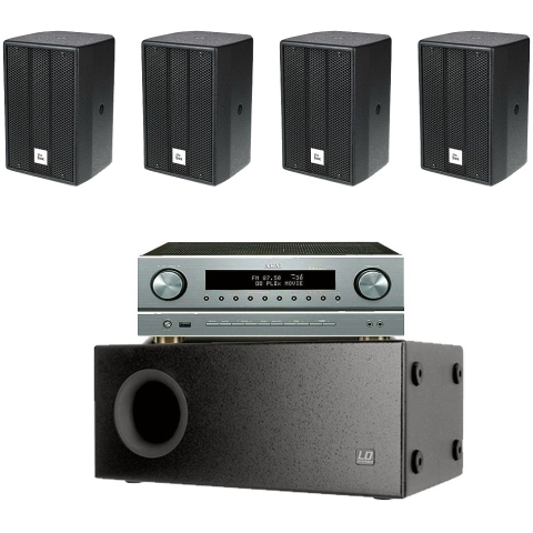 Sistem Sonorizare PUB 4.1, Suboofer + 4 boxe, Bluetooth, USB, FM
