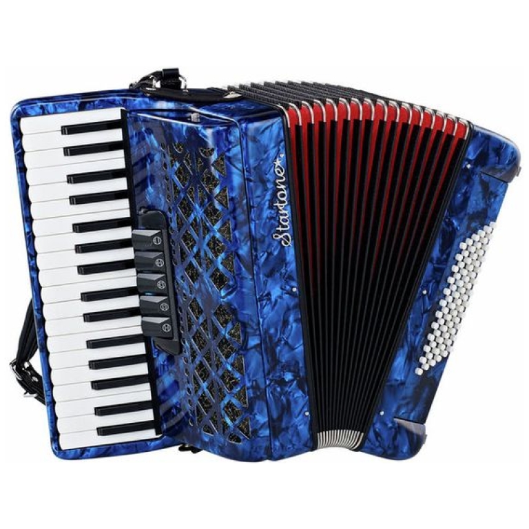 Acordeon 72 basi albastru Startone Piano Accordion 72 Blue MKII