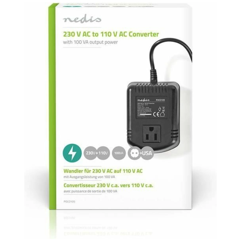 Convertor tensiune 220V-110V 100W USA Nedis_03