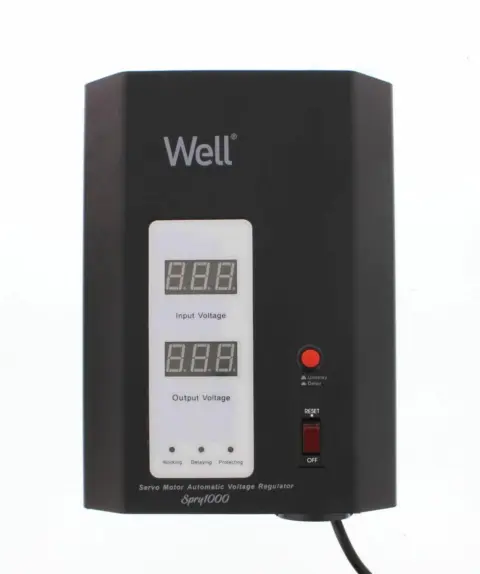 Stabilizator tensiune 600W WELL AVR-SRV-SPRY1000BK-WL