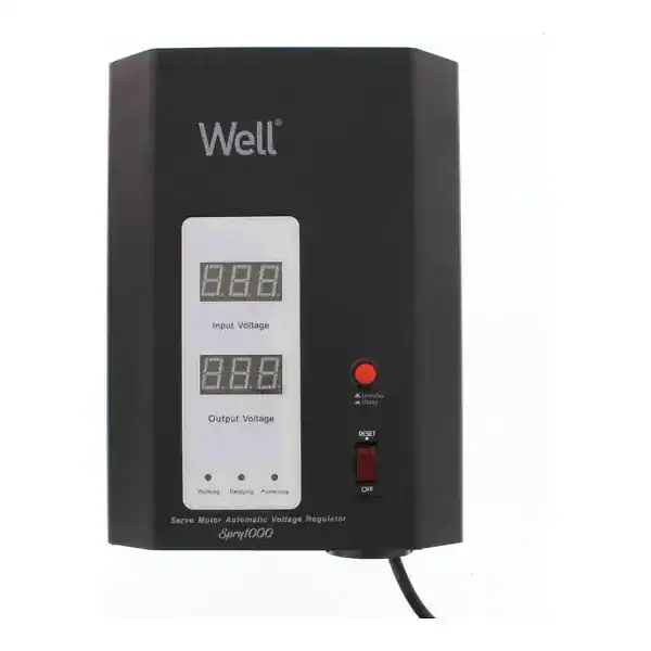 Stabilizator tensiune 600W WELL AVR-SRV-SPRY1000BK-WL
