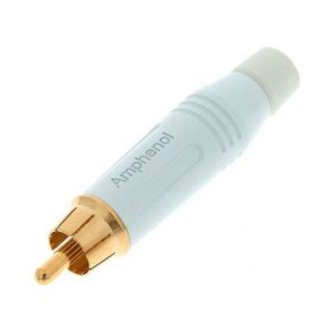 Conector RCA tata Amphenol ACPR-WHT - alb