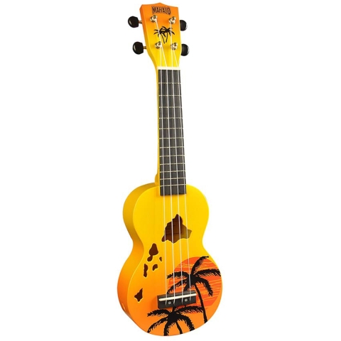 Mahalo Hawaii Orange Ukulele
