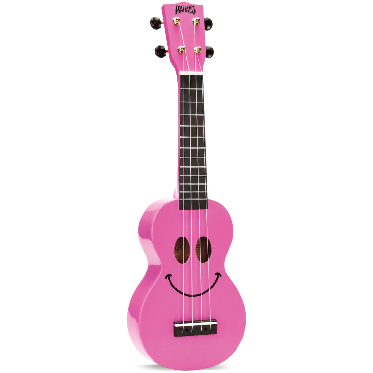 Mahalo Smiley Ukulele Pink