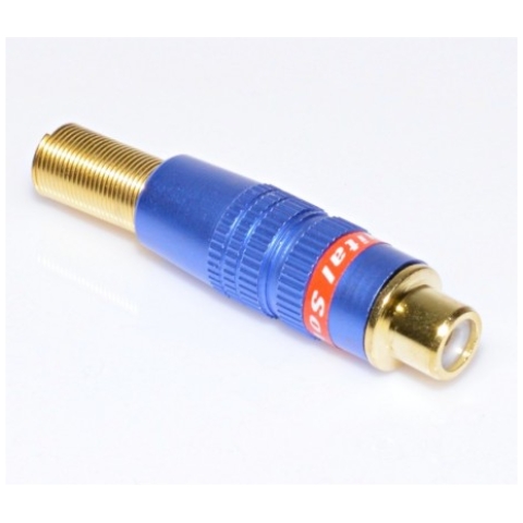 Conector RCA Mama Gold-Albastru