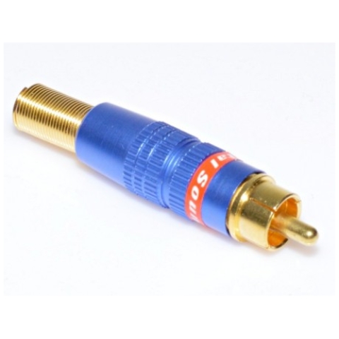 Conector RCA tata gold-albastru