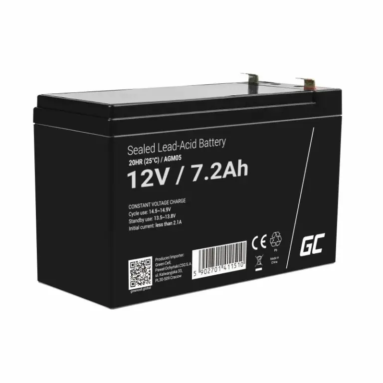 Acumulator 12V 7.2Ah F2 T2 GreenCell