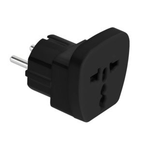 Adaptor stecher UK USA universal negru ZLA0566A