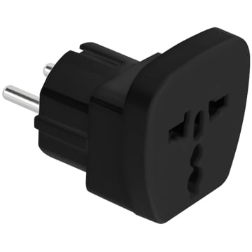 Adaptor stecher UK USA universal negru ZLA0566A