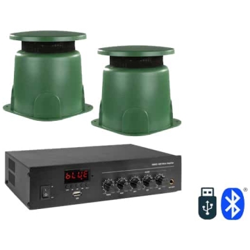 Set 2 boxe gradina cu amplificator Bluetooth