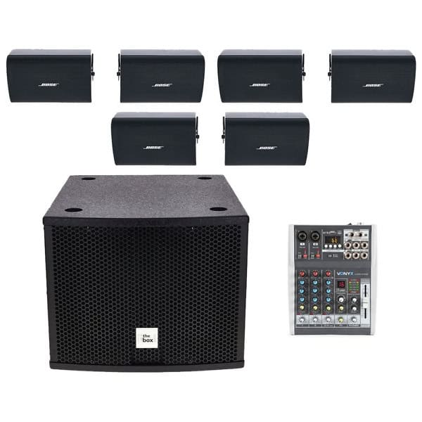 Sistem audio ambiental 6.1, Subwoofer activ + 6 Bose FS2SE, Bluetooth, USB