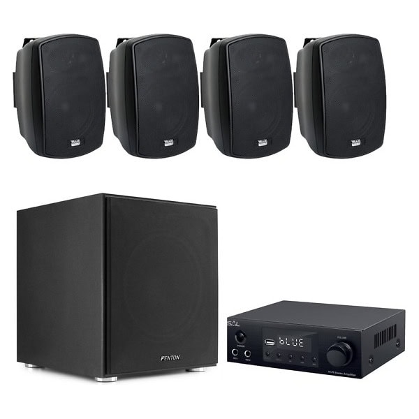 Sistem audio ambiental cu subwoofer Atmos 4.1, bluetooth, USB, FM