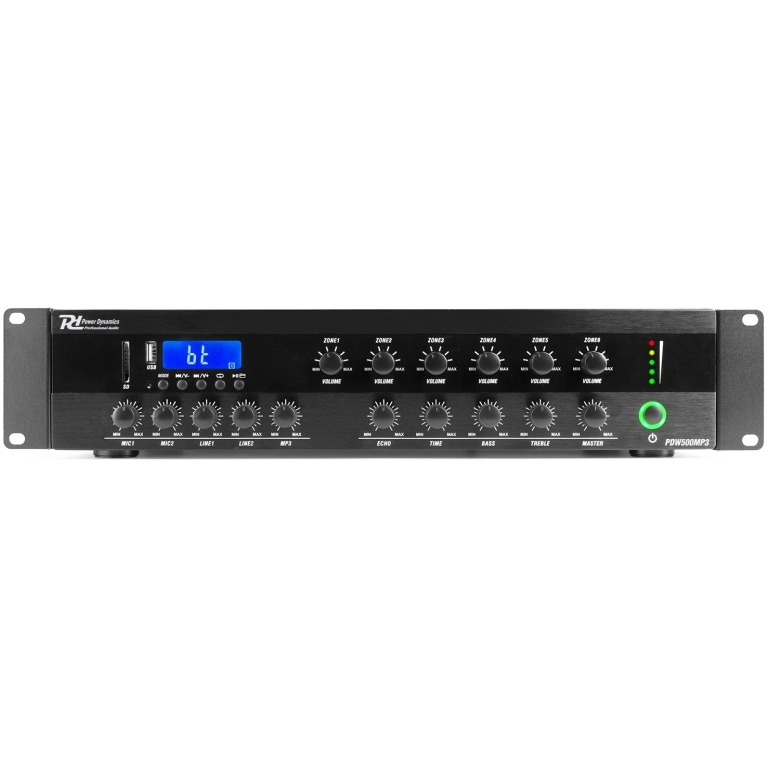 Amplificator sonorizari Power Dynamics PDW500MP3 cu 6 zone_01