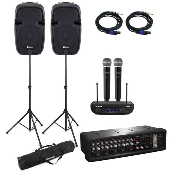 Sistem audio pentru prezentari Behringer PMP550M + Boxe + Microfoane