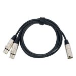 Cablu XLR tata la 2 XLR mama Kirlin Y-301-06 BK