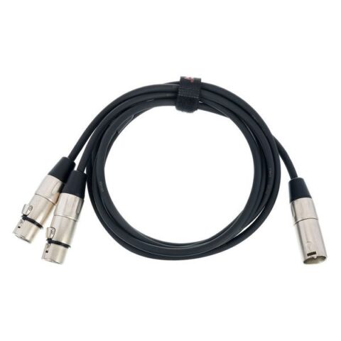 Cablu XLR tata la 2 XLR mama Kirlin Y-301-06 BK