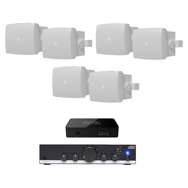 Sistem Audac 6 boxe albe WX302MK2, WI-FI, Bluetooth, radio internet