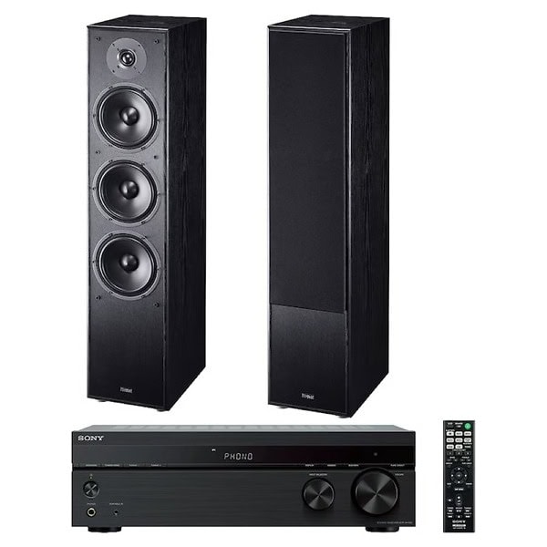 Sistem audio stereo Sony STR-DH190 cu 2 boxe Magnat Monitor S70 Negre