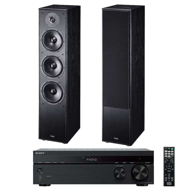 Sistem audio stereo Sony STR-DH190 cu 2 boxe Magnat Monitor S70 Negre