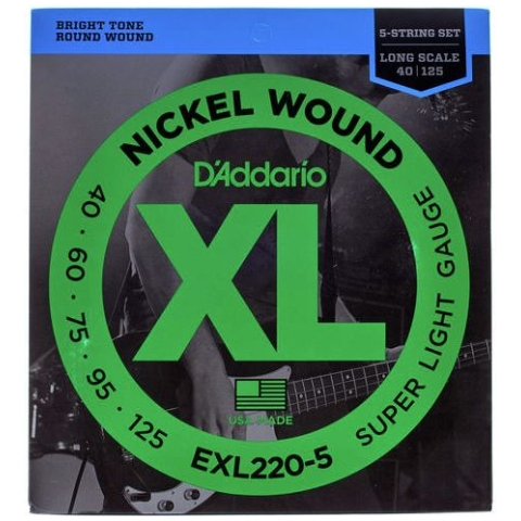 Set 5 corzi chitarra bas Daddario EXL220-5