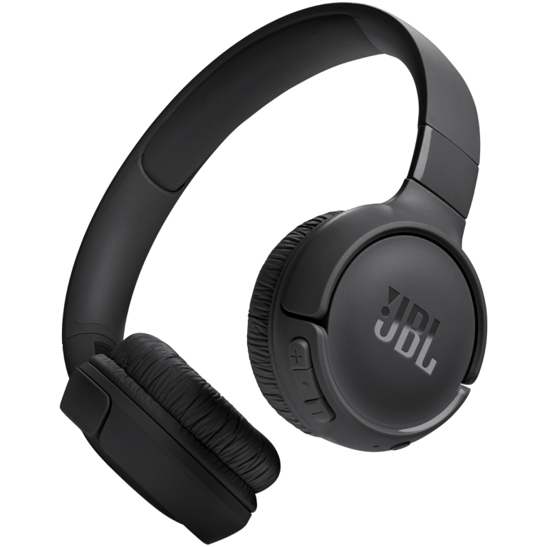 Căști wireless JBL negre, cu design confortabil și calitate audio superbă, ideale pentru muzică și apeluri.
