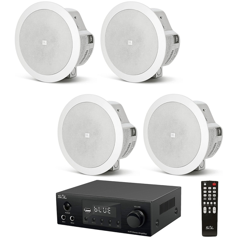 sistem 4 boxe incastrate jbl control 24, Bluetooth, fm, usb