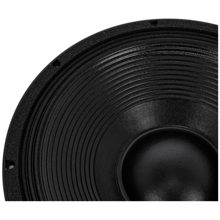 Difuzor audio de înaltă calitate din plastic negru pentru sisteme audio profesionale.
