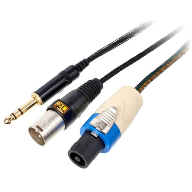 Cablu audio stereo, microfon și jack pentru conectare dispozitive audio profesionale și de înaltă calitate.