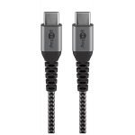 Cablu USB-C - USB-C, Goobay, 1 m, Gri