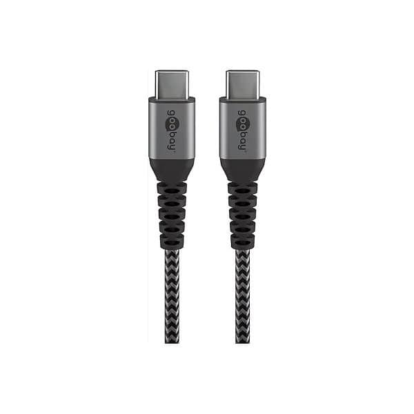 Cablu USB-C - USB-C, Goobay, 1 m, Gri