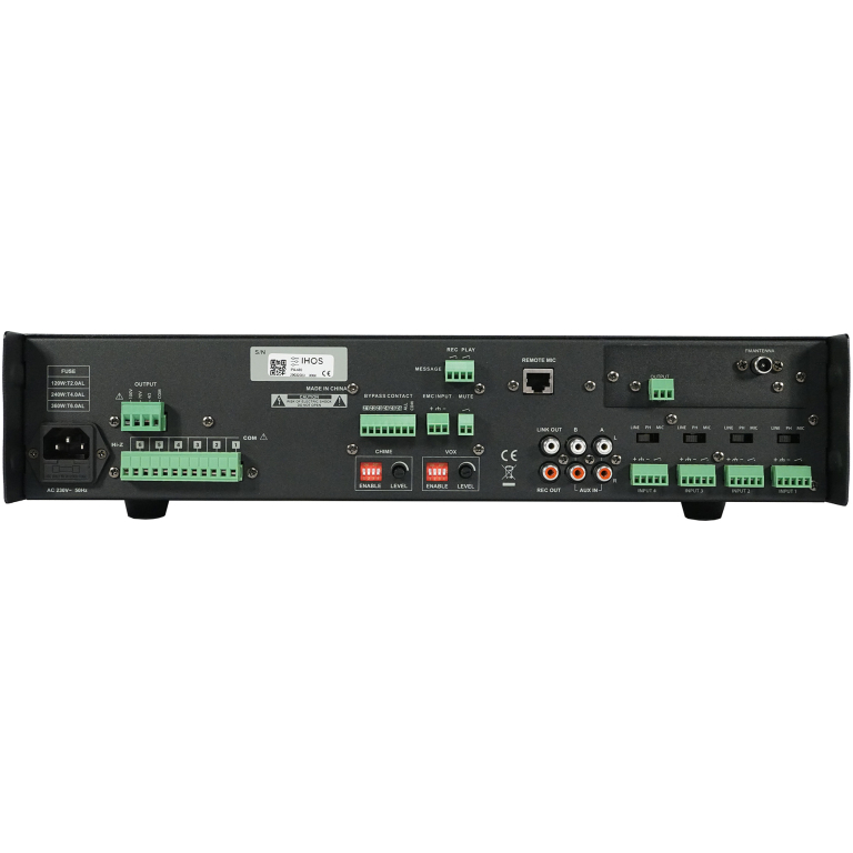 Amplificator adresare publica IPA-480, Bluetooth, USB, FM_02