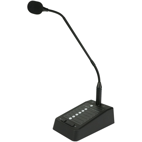 Microfon profesional pentru comunicare și conferințe, compatibil cu echipamente audio și sisteme de traducere simultană, ideal pentru evenimente corporate și privește tehnologia audio de înaltă calitate.