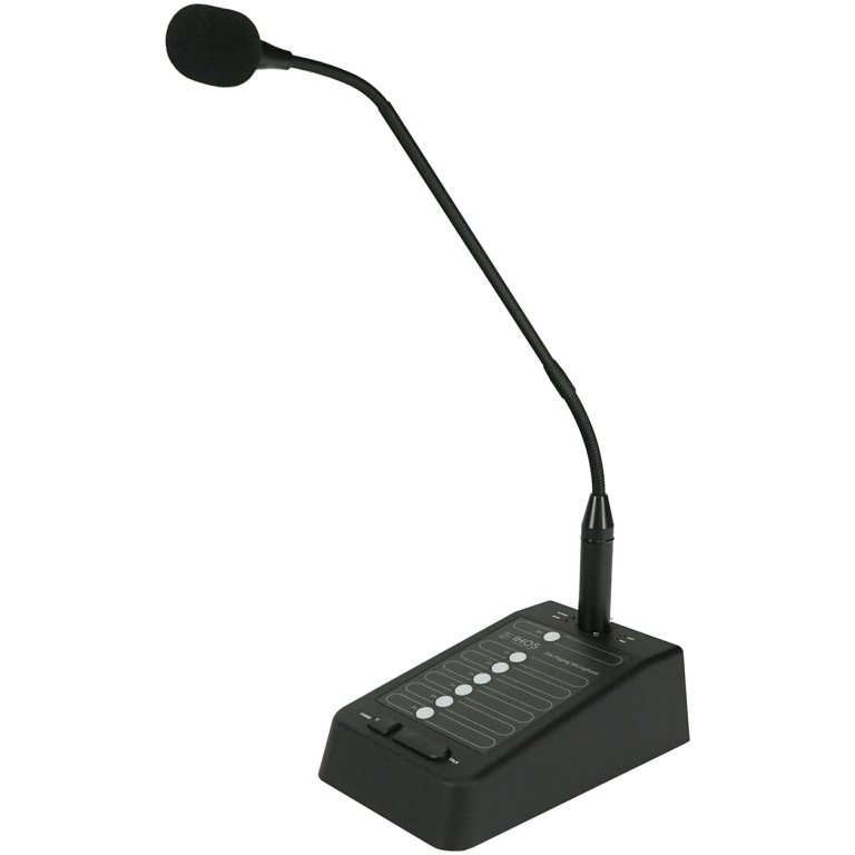 Microfon profesional pentru comunicare și conferințe, compatibil cu echipamente audio și sisteme de traducere simultană, ideal pentru evenimente corporate și privește tehnologia audio de înaltă calitate.