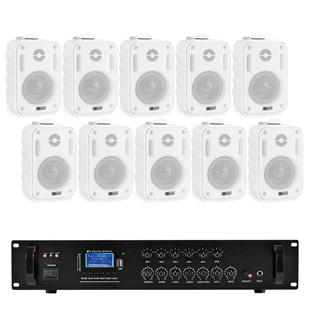 Sistem audio showroom 10 boxe, Bluetooth, USB, FM