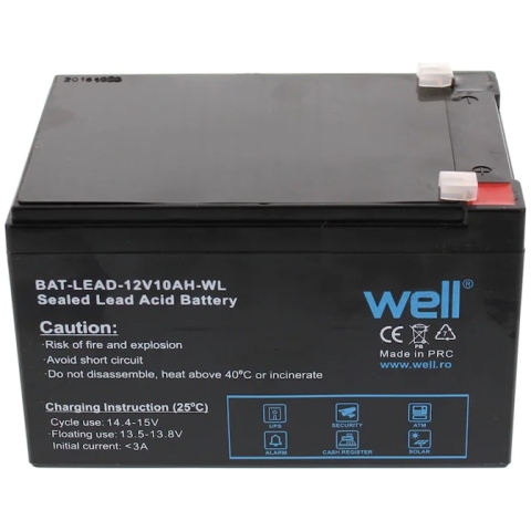 Acumulator 12V 10AH plumb acid Well, terminal T1