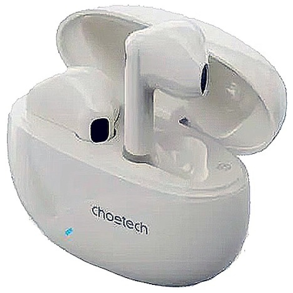 Casque wireless blanc Chotech cu carcasă de încărcare, tehnologie Bluetooth, audio clar, confort pentru sport și călătorii, accesoriu audio de înaltă calitate, perfect pentru exerciții fizice și utilizare zilnică.