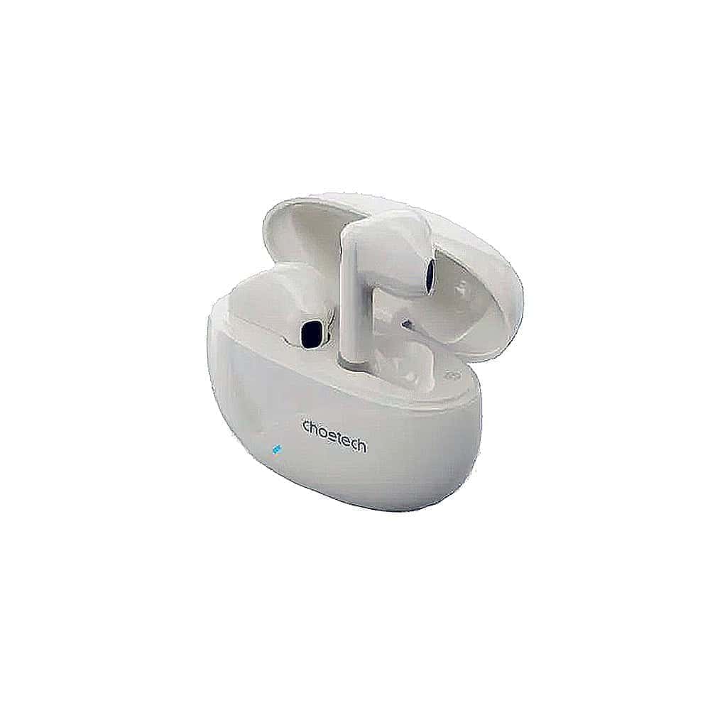 Casque wireless blanc Chotech cu carcasă de încărcare, tehnologie Bluetooth, audio clar, confort pentru sport și călătorii, accesoriu audio de înaltă calitate, perfect pentru exerciții fizice și utilizare zilnică.