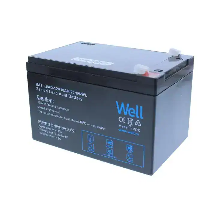 Acumulator 12V 10AH plumb acid Well, terminal T1_01, baterie fara intretinere