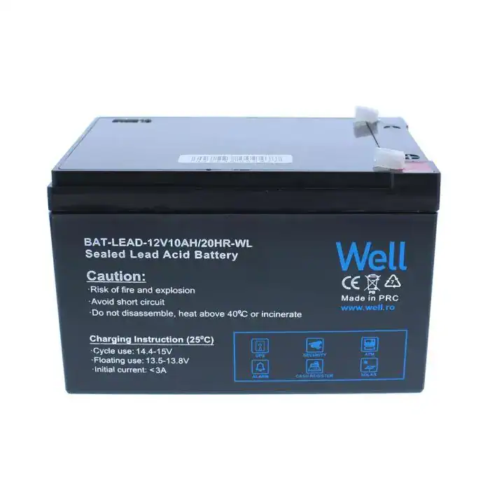 Acumulator 12V 10AH plumb acid Well, terminal T1_03, baterie fara intretinere